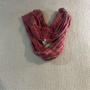Bass Red and Gray‎ Plaid Scarf